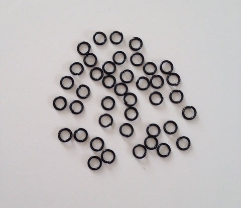 1000 pcs 4mm Black Open Jump Rings Jewelry 