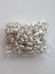 New! 150 pcs Crimp Fasteners Silver Plated Coil End 9mm X 5mm Jewelry #61 Supplies Tools Craft Making Hardware Bracelet