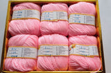 New 6 skeins Pink Cashmere Silk Protein Yarn Cotton Baby Wool Hand knitted 50g ball knitting yarn