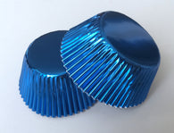 50 pcs Blue Aluminum Foil Cupcake Liners