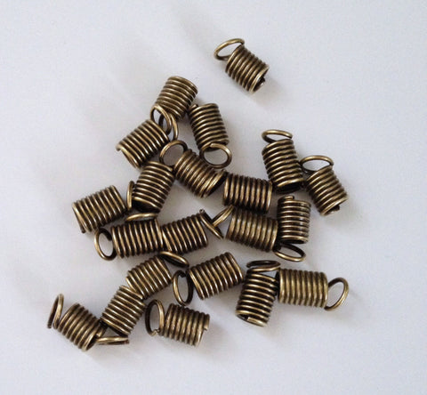 New! 150 pcs Crimp Fasteners Beads Bronze Tone Coil End 9mm X 5mm Jewelry #91 Supplies Tools Craft Making Hardware Bracelet