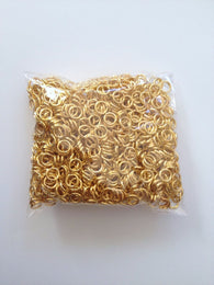 New! 1000 pcs Gold Plated Open Jump Rings 5mm Jewelry 59G Earring Findings Necklace Supplies Tools Craft Hardware