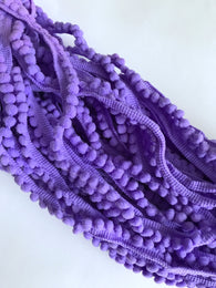 20 yds Purple Pompom Pom poms Trims Edging Tassel Trim Craft Fabric Sewing Edge Trim Craft Fabric Needlework Edging Trims Sewing Notions