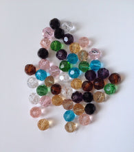 50 pcs 8mm glass assorted bacon beads Bead Jewelry Making Jewelry Making #59M Supplies