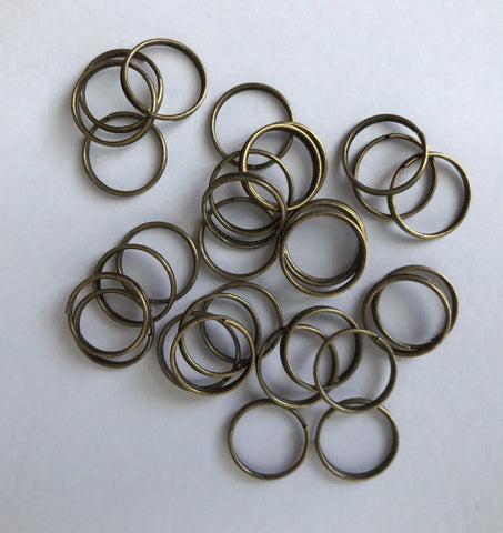 300 pcs Antique Bronze Open Jump Rings 12mm Jewelry 41B Open Jump