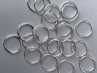 New! 100 pcs Silver Plated Open Jump Rings 16mm Jewelry Findings Making 44s Findings Necklace Supplies Tools Craft Making Hardware
