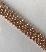 New 2mm Rose Gold Ball Chain 2mm Rose Gold Ball Metal Beads Ball Chains Chain Jewelry Necklace Brass 45b Finding Supplies Tools