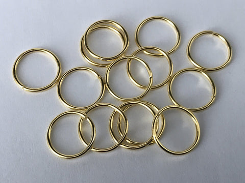 120 pcs Gold Plated Open Jump Rings 14mm Jewelry Ring Tools Earring 91c Making Earring Findings Necklace Supplies Tool Craft Hardware