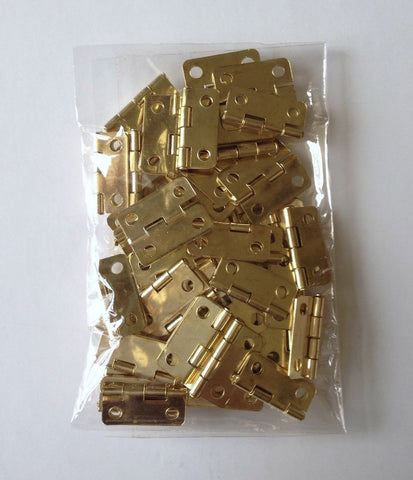 50 PCs Gold Plated Door Hinges For Box 4 Holes Craft Hinge 44H Wood Door Drawer woodworking jewelry