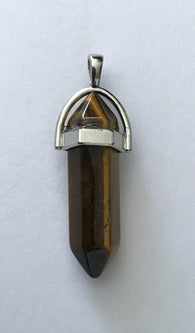 New Natural Tigers Eye Gemstone Pendant Chain Jewelry Necklace 5RQ Findings Necklace Stone Tools Bracelet Chain Brown Tiger Eye