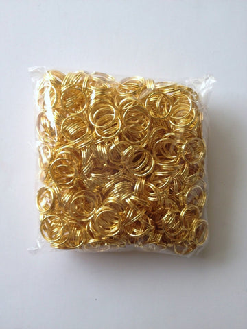 New! 500 pcs Gold Plated Double Loop Jump Rings 10mm Jewelry 1G Earring Findings Necklace Supplies Tools Craft Hardware