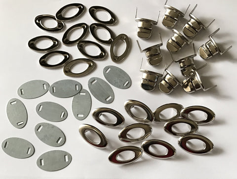 New! 10 sets Metal Turn Clasp Lock DIY Handbag Bag Purse Hardware