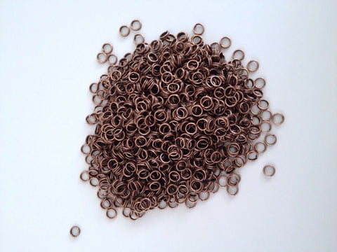 New! 1000 pcs Copper Tone Double Loop Split Open Jump Rings 5mm Jewelry Item #15 Making Tools Supplies Hardware Findings