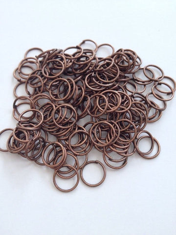 New! 400 pcs Copper Tone Open Jump Rings 8mm Jewelry Item #144 Making Tools Supplies Hardware Findings