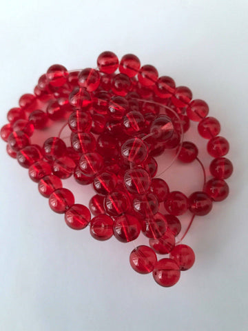 New 90 pcs Glass Beads 8mm Bead Jewelry Making Red Findings 81E Tools Supply Bead Jewelry Making Shimmer glass findings tools