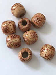 50 pcs Brown Wood Beads bead 17mm Bead Jewelry Making Wooden Tool red barrel