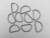 50  D Rings Metal Strapping Silver Tone Jewelry Bag Bags Sewing Clasp 2cm #78M