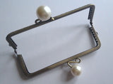 New Pearl Purse Frame Bronze Design Kiss Clasp Frame Arch Faux Hardware Making Tools