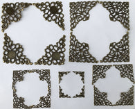 20 pcs 5 sets Bronze Embellishment Scrapbooking Paper Filigree Metal Stamping 2c