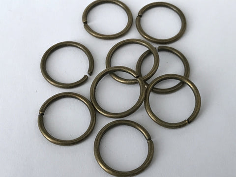 50 pcs Bronze Tone Loop Open Jump Rings Jewelry Split 18mm 93b Making Ring Tool Jump Rings Jewelry Making Supplies Tools