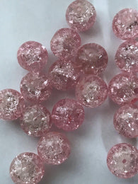 200 PCS 6mm Pink Round Glass Beads 81p