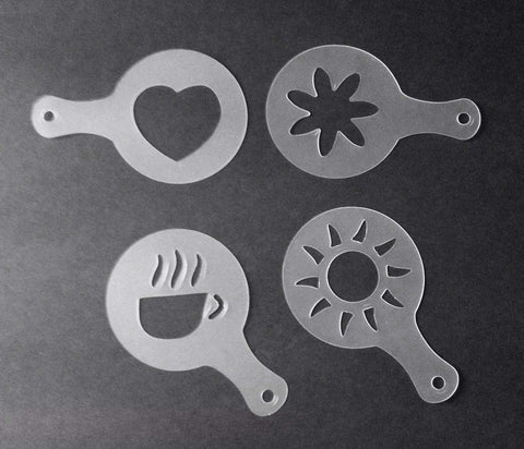 4 pcs Cookie Coffee Stencil Stencils Cake Decorating Baking Tools Supplies heart love decorating kitchen cooking cake cupcake design food