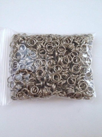 New 800 pcs Silver Tone Double Loop Open Jump Rings Jewelry Double Ring 6mm #4 Making Earring Findings Supplies Tools Craft Making Hardware