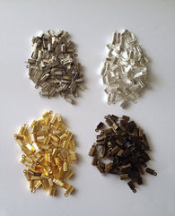 New! 400 PCS End Caps Chain End Cap Crimp On Cord 6E Jewelry Tools Making Supplies Tools Craft Making Hardware Bracelet