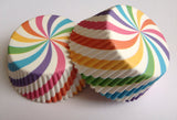 Multi Colored Cupcake Liners 50 count Rainbow Swirl
