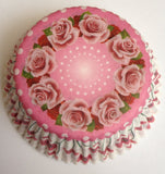 50 pcs Country Rose Floral Cupcake Liners