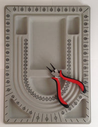 Brand New! Bead Board with Round Pliers Jewelry Design Bead Board Kit Compartments Bead Board Jewelry Making Tray Organizer Craft Beadboard