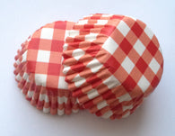 New! 100 count Mini Red Gingham Colorful Cupcake Liners