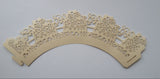 12 pcs Ivory Rose Lace Box Cupcake Wrappers