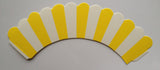 12 pcs Pretty Yellow Stripes Cupcake Wrappers