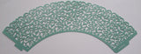 12 pcs Green Mint Classic Lace Cupcake Wrappers
