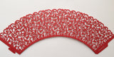 12 pcs MINI (Small) Red Classic Filigree Lace Cupcake Wrappers