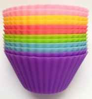 12 pcs Soft Silicone Cupcake Liners Round Muffin Cupcake Liner Baking Cup Mold Liners Baking Kitchen