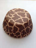 50 pcs Brown Giraffe Spot Cupcake Liners Animal Print