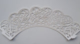 12 pcs White Lace Heart Cupcake Wrappers