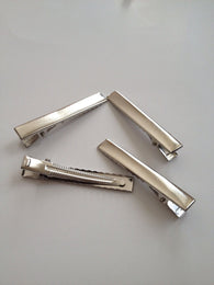 Brand New! 20 pcs Silver Tone Hair Clip Prong Teeth Bow Alligator Clips #3H Hair Accessories Jewelry Making