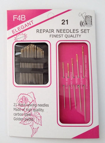 21 pcs Assorted Hand Sewing Needles Embroidery Mending Craft Quilt Sew Case High Quality
