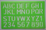 4 pcs Alphabet Stencil Set Lowercase Upper Numbers Font Symbol School Template Drafting Tools Pencils Pens Writing Templates