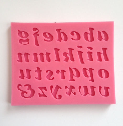 Italic Lowercase Letter Alphabets  Silicone Mold-Unbranded