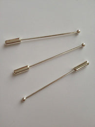 20 pcs silver plated bead lapel jewelry stick pins brooch hat making #43B Making Supplies Hardware Tools