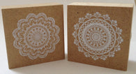 2 pcs Wooden Lace Doily Crochet Rubber Stamps Cardmaking Scrapbooking DIY Wedding Beautiful Tools Supplies