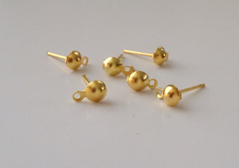200 count Gold Plated Earring Posts 12mm Jewelry Findings #104 Supplies Tools Backs Findings tools Craft Hardware