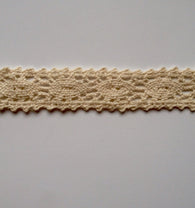 10 Yards Ivory Cotton Crochet Lace Trim 2V