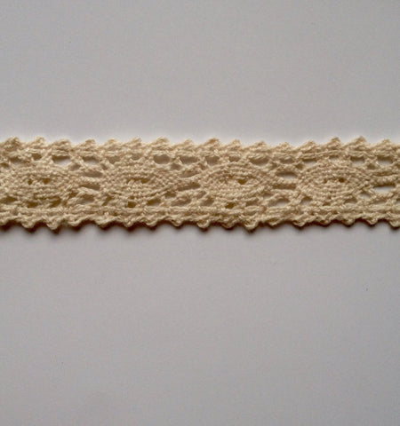 10 Yards Ivory Cotton Crochet Lace Trim 2V