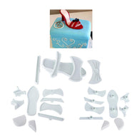 9 Pcs Plastic High Heeled Heels Shoes Cake Cutter Mold Craft Fondant Cooking Food Candy Chocolate Tool Gumpaste Baking Tools Supplies Shoe