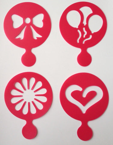 4 pcs Cookie Stencils